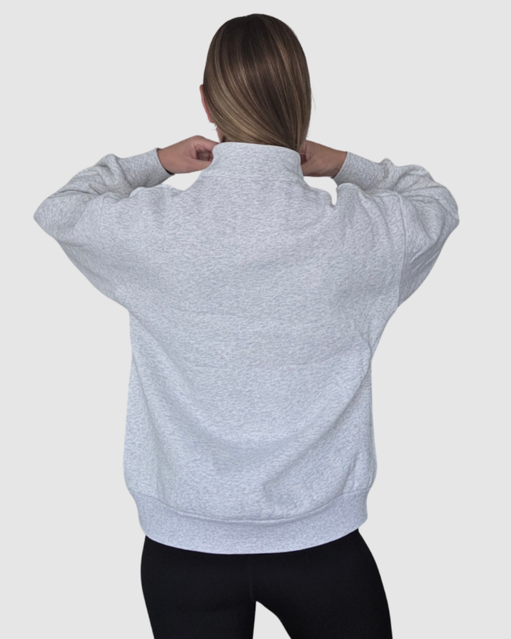 Essential Quarter Zip Marle Grey