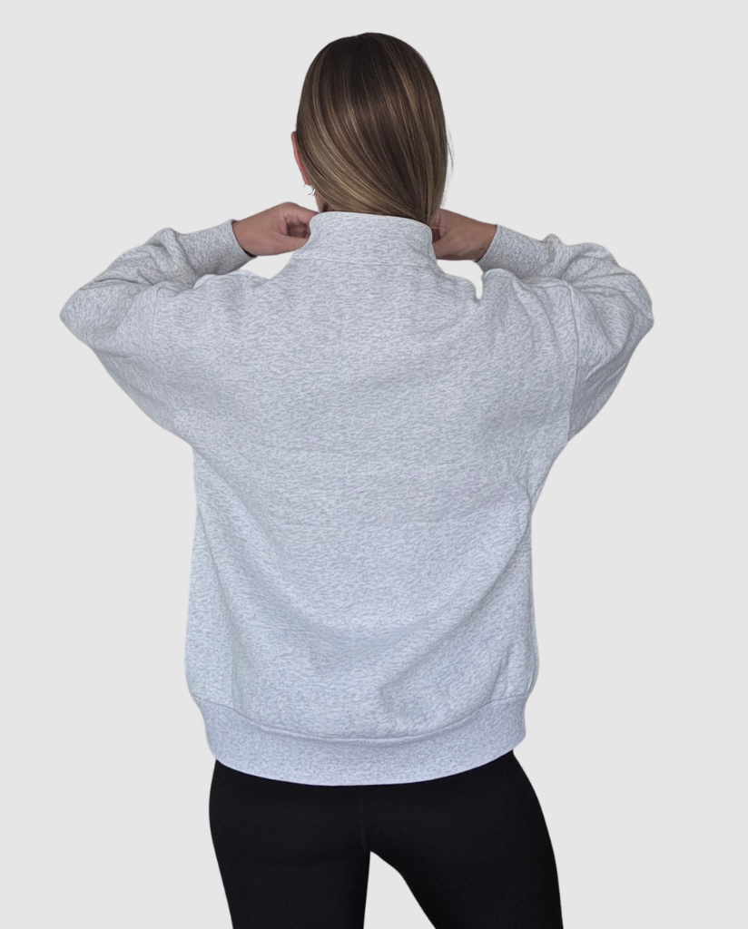 Essential Quarter Zip Marle Grey