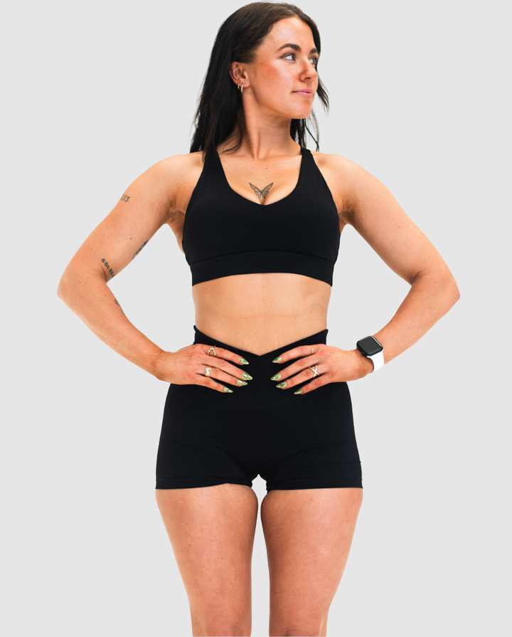 Luxe Core Crop Black