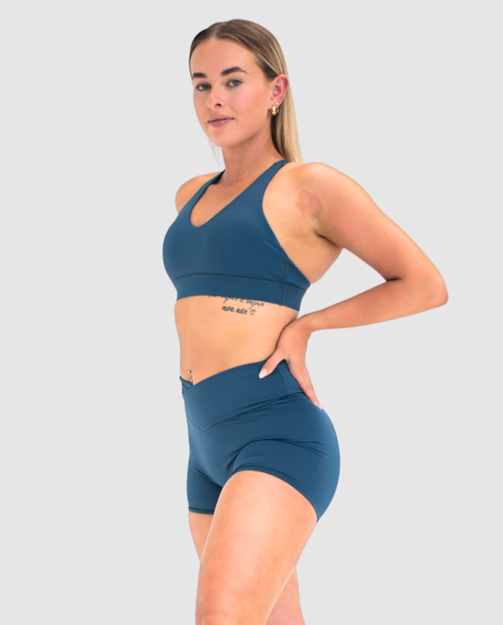 Luxe Core Crop Crystal Teal