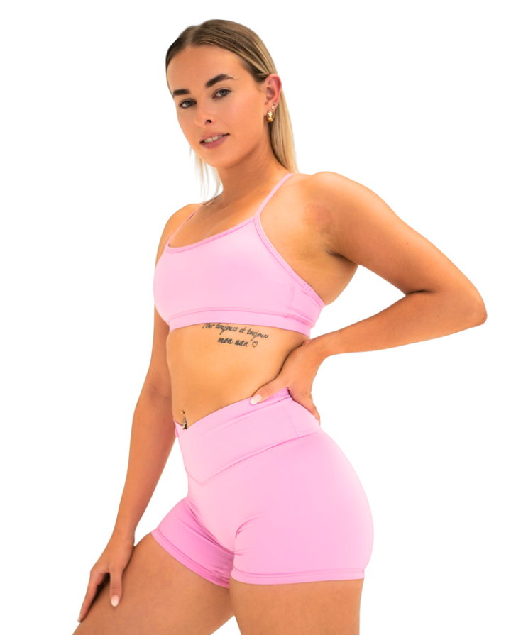 Luxe Flow Crop Pink
