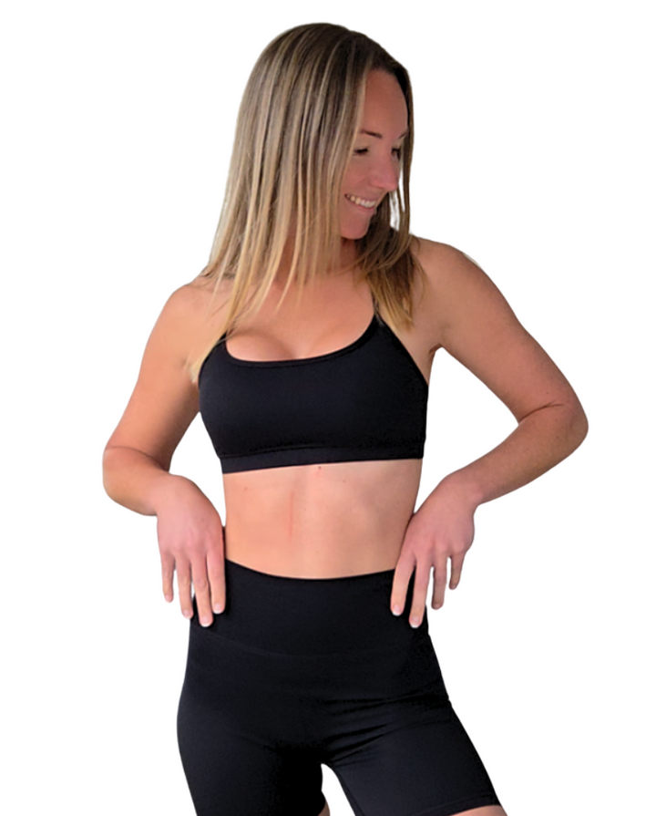 Luxe Flow Crop Black