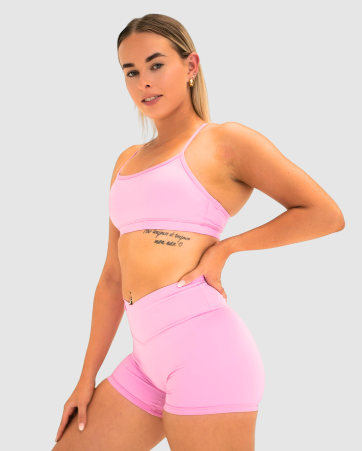 Luxe Flow Crop Pink