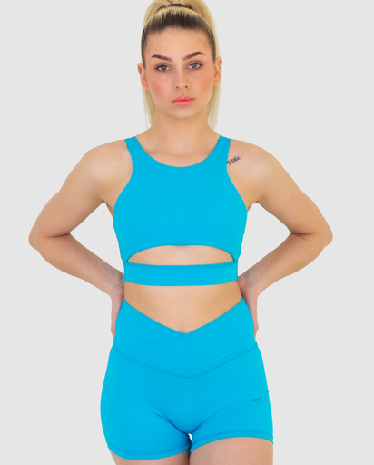 Luxe High Cut Crop Ocean Blue