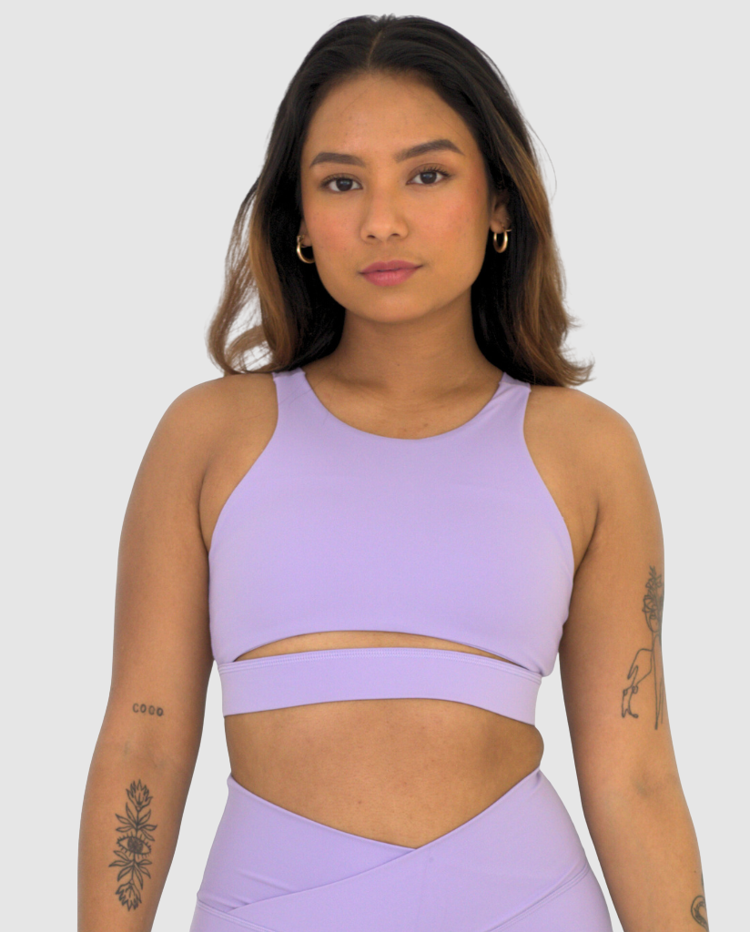 Luxe High Cut Crop Purple