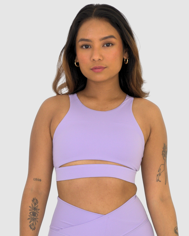Luxe High Cut Crop Purple