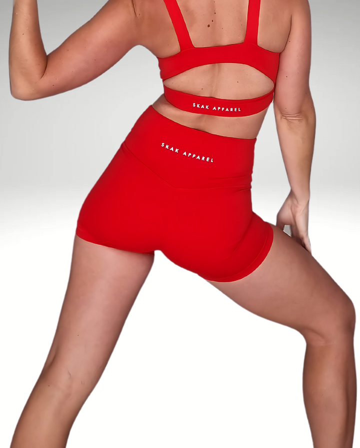 Luxe V Shorts Red