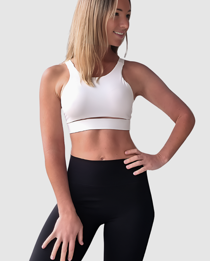 Performance High Cut Crop White